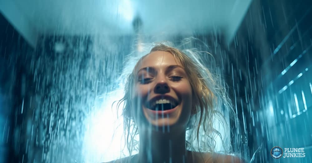 women with high energy - cold shower