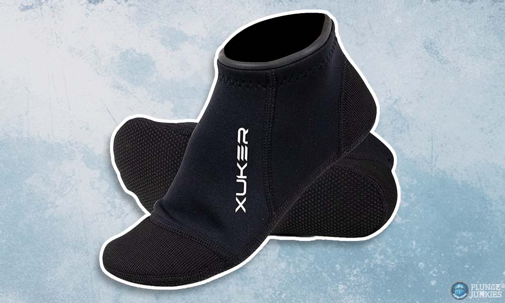 Neoprene botties for cold water activities.