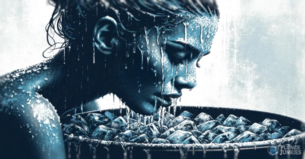 Woman immersed in water